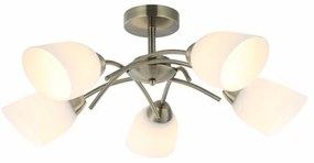 Lampadario a plafone DONNA 5xE27/60W/230V patina