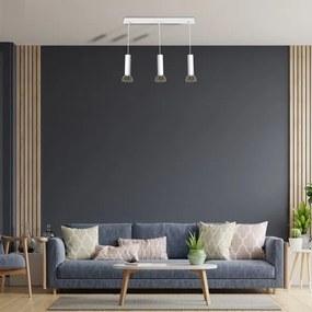 Lampadario su corda DANTE 3xGU10/25W/230V bianco/oro