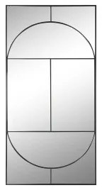 Specchio da parete Home ESPRIT Nero Cristallo Ferro 90 x 2 x 180 cm