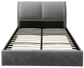 Letto matrimoniale contenitore 180 x 200 cm in Tessuto Grigio - ALCEO