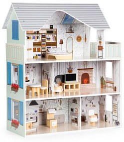 Casa delle bambole con mobili Emma Ecotoys Residence