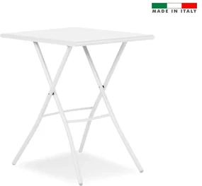 Tavolo da pranzo per giardino Gaia FIAM struttura e superficie in Acciaio bianco per 2 persone 70x50cm