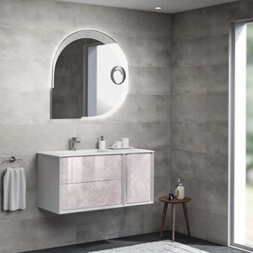 Mobile sottolavabo e lavabo Bellagio per vasca a sinistra bianco/pietra onice L 105 x H 51 x P 46 cm 3 cassetti