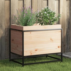 Fioriera Da Giardino 60x40x50 Cm İn Legno Massello Di Pino /
