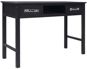 Tavolo consolle nero 110x45x76 cm in legno