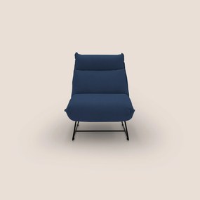 Tessa Poltroncina dal design moderno in morbida microfibra smacchiabile T11 blu