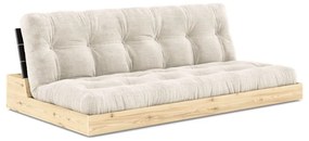 Divano letto in velluto a coste bianco 196 cm Base - Karup Design