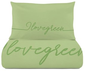 Parure copripiumino singolo I love green Quotes