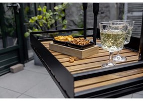 Set di 2 ciotole da portata in ceramica nera con vassoio Elo - Wenko