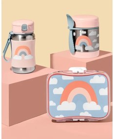 Skip Hop - Contenitore termico per alimenti con cucchiaio/forchetta SPARK STYLE 325 ml arcobaleno