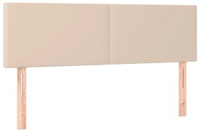 Testiera cappuccino a led 144x5x78/88 cm in similpelle