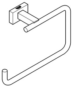 GROHE 40510001 - Porta asciugamani ESSENTIALS CUBE 188 mm, finitura cromata lucida