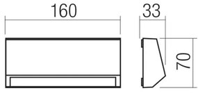 Redo 90679 - Lampada segnapasso da esterno ANDER LED/3W/230V 3000K IP65 antracite