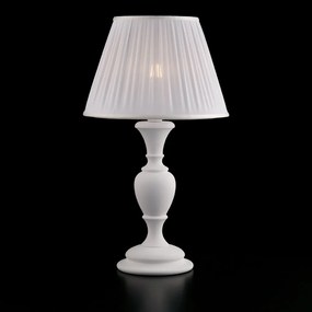 Lampada Da Tavolo Shabby Chic Fiorenza Legno Bianco 1 Luce E27