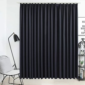 Tenda Oscurante Con Ganci Nera 290x245 Cm /