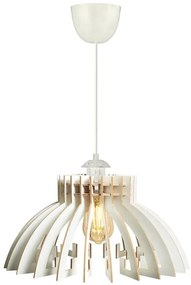 Lampadario a sospensione con filo 1xE27/60W/230V bianco diametro 39 cm