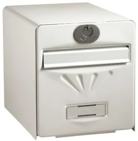 Cassetta della posta Burg-Wachter   Bianco Acciaio inossidabile Cristallo acciaio galvanizzato 36,5 x 28 x 31 cm
