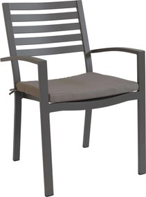 DEXTER - poltrona da giardino in alluminio impilabile con cuscino