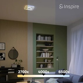 Plafoniera LED design Kaoli, bianco 35x5.7 cm dimmerabile, 4800 lumen INSPIRE