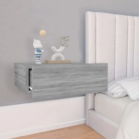 Comodini pensili grigio sonoma 2pz 40x30x15cm legno multistrato