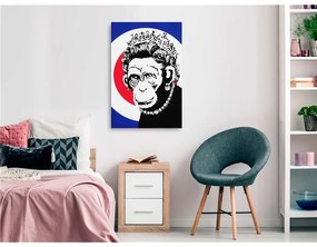 Quadro Queen of Monkeys (1 Part) Vertical  Colore Rosso, Dimensioni e Misure 60x90