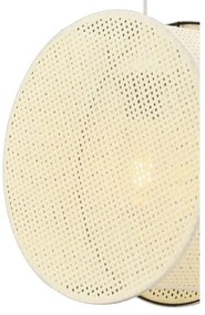 Lampada a sospensione con cavo BIG DRUM 1xE27/60W/230V color crema