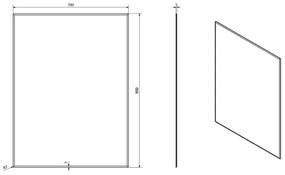 Sapho - Specchio ACCORD 70x90 cm