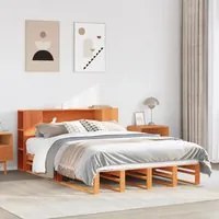 Letto Libreria senza Materasso Marrone Cera 120x200 cm Legno 3323874