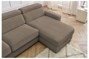 Divano angolare marrone allungabile (con composizione variabile) Monaco – Bobochic Paris