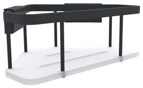 NIMCO Ki-14003-B-90 - Mensola a muro per doccia KIBO opaco nero/bianco