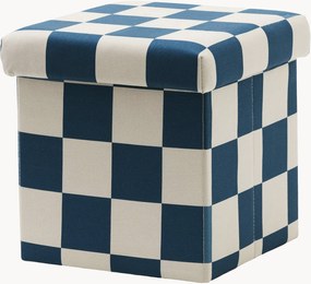 Pouf contenitore per bambini Check Teal