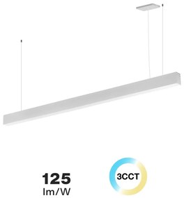 Lampada Lineare LED a Sospensione 55W 150cm bianca con driver Philips Colore Bianco Variabile CCT