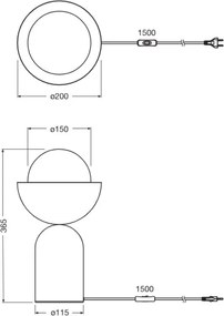 Osram - Lampada da tavolo DECOR BOWL 1xE14/25W/230V blu/rosa