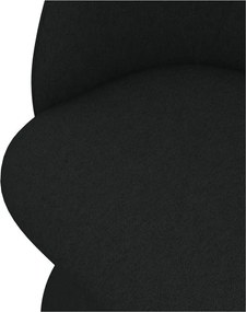 Sedia da pranzo nera in imbottito Maia – Makamii