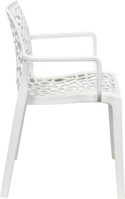 GEORGETA - poltrona moderna in polipropilene con decorazione