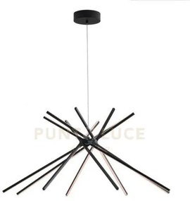 Lampadario a sospensione led shanghai nera 56w 6560lm 3000k 113x51,...