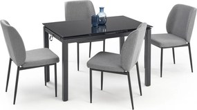 Tavolo Jasper grigio/nero Jasper + 4 sedie