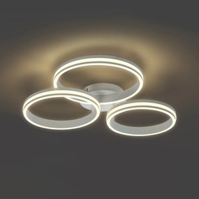 Plafoniera bianca con LED dimmerabile a 3 livelli 3 luci - Navara