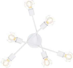 Globo 54802W-6 - Lampadario a plafone XARA 6xE14/40W/230V
