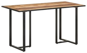 Tavolo da Pranzo 140 cm in Legno di Mango Grezzo
