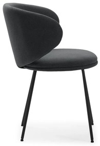 Set di sedie da pranzo grigio scuro in imbottito 2 pz Rush – Marckeric