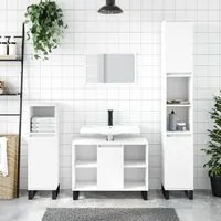 Mobile da Bagno Bianco 80x33x60 cm in Legno Multistrato 831636