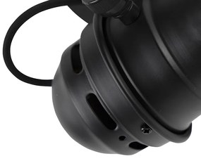 Faretto industriale nero girevole e orientabile senza paralume - Movie