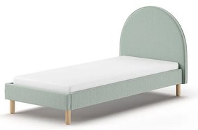 Letto singolo imbottito verde con griglia 90x200 cm MOON - Vipack