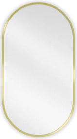 Mexen Loft specchio da bagno ovale 75 x 40 cm, cornice dorata - 9851-075-040-000-50