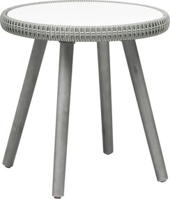 Set di mobili da giardino grigio chiaro in rattan artificiale Bistro – Unique Furniture