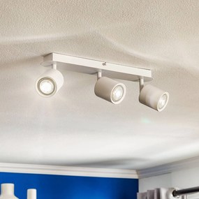 Luminex Faretto da soffitto Modo in acciaio inox, bianco, 3 luci