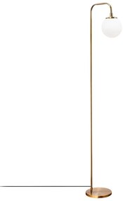 Lampada da terra bianca/color ottone con paralume in vetro (altezza totale 146 cm) Viran – Opviq lights