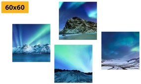 Set di quadri – Bellezza dell'aurora boreale