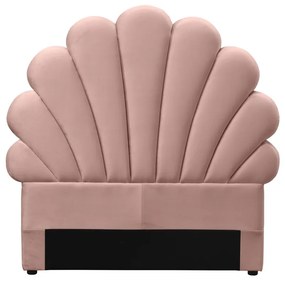 Testata letto conchiglia 110 cm Velluto Rosa - MONICA